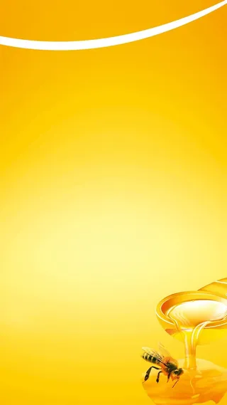 金色大气蜂蜜商业PSD分层H5背景素材高清