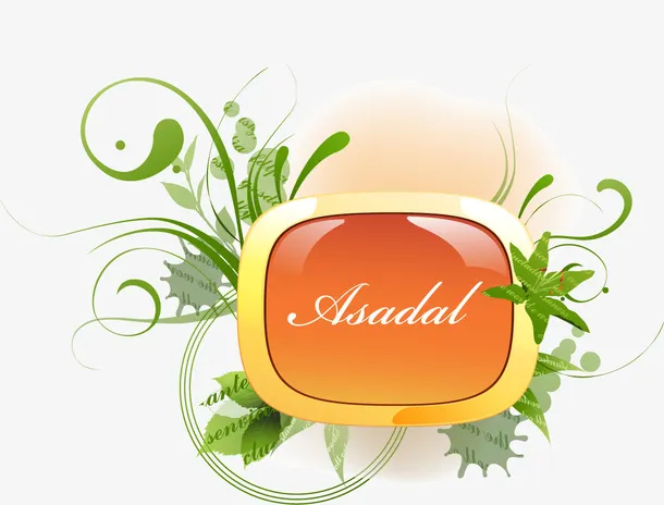 手绘卡通创意花卉文本框免抠