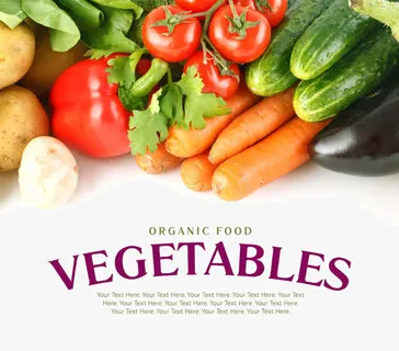 新鲜蔬菜展板设计免抠