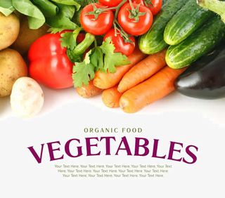 新鲜蔬菜展板设计免抠