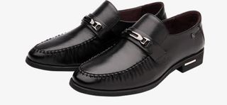 黑色简约春季男士皮鞋免抠