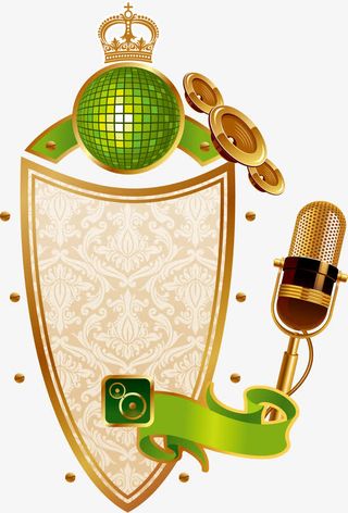 话筒标签海报卡通促销素材免抠