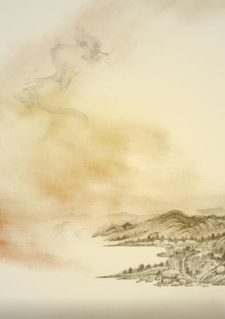 简约山水古典背景高清