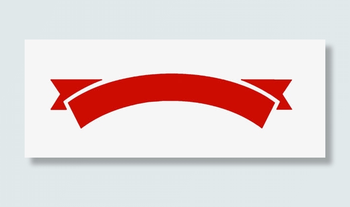 简约红色标题框免抠