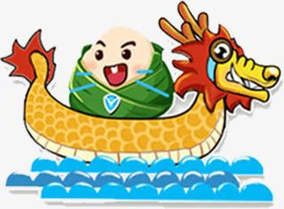 卡通可爱龙舟粽子人物免抠