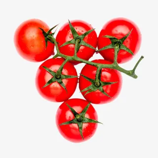 实物红色分支带藤水珠樱桃番茄免抠