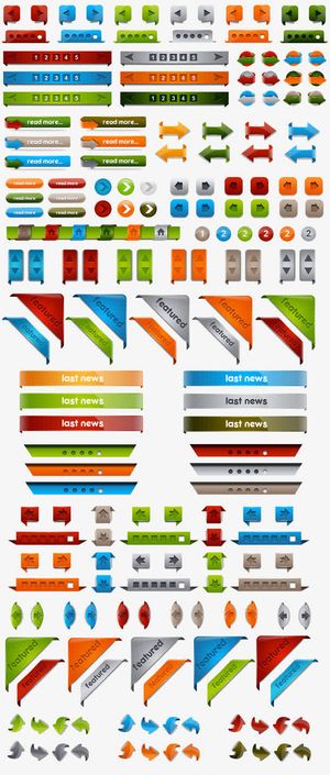 简约时尚标签按钮4免抠