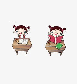 看书的卡通人免抠