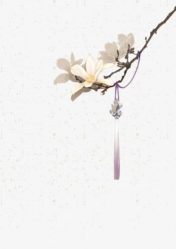 古风唯美水彩插画免抠