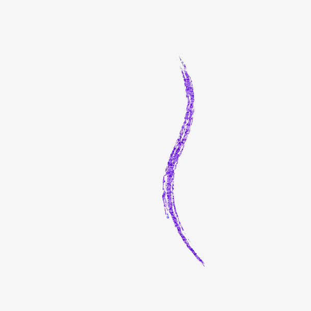 紫色粉笔的笔触线条免抠