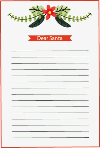 红色边框信纸免抠