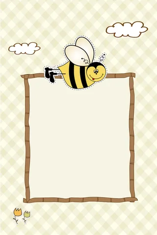 格子花纹纹理卡通蜻蜓平面广告高清