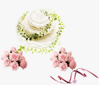 唯美女性花朵元素免抠