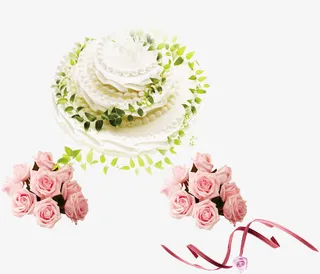 唯美女性花朵元素免抠