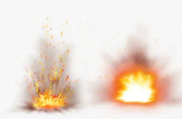 爆炸火热红火碳火免抠