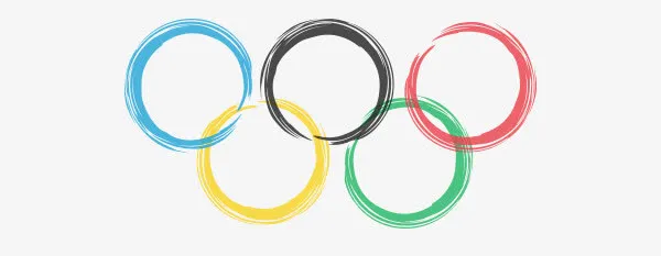 彩色奥运五环高清背景图片