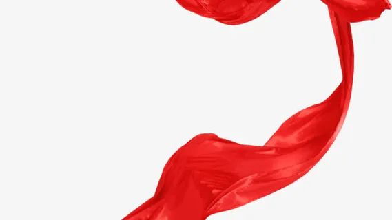 红色丝带 png素材免抠