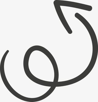 手绘矢量旋转箭头免抠