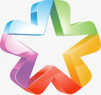 彩色矢量酷炫图形免抠