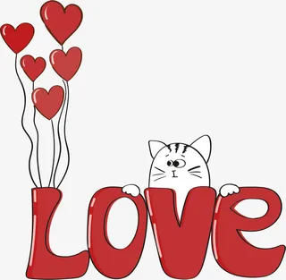 love艺术字矢量免抠