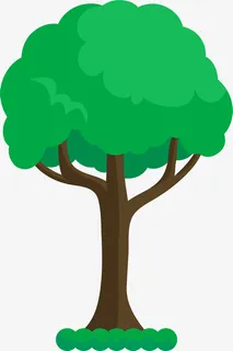 卡通手绘春天树木装饰插画免抠 卡通手绘春天树木装饰插画免抠