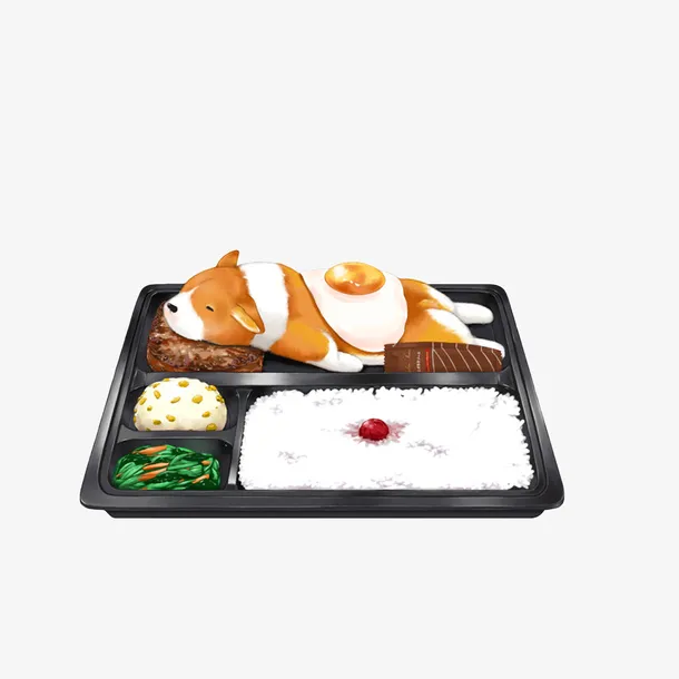 卡通盒饭免抠