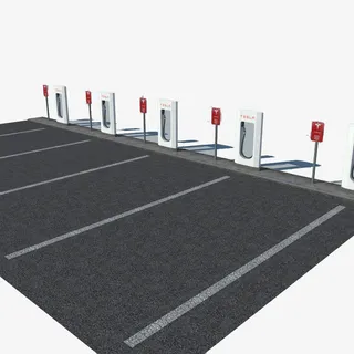 大型灰色马路电动车充电桩免抠