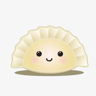 卡通手绘可爱饺子免抠