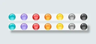 彩色卡通圆球招聘免抠