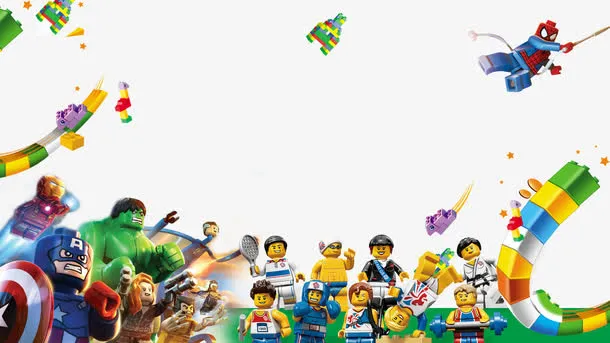 实物乐高积木组合免抠