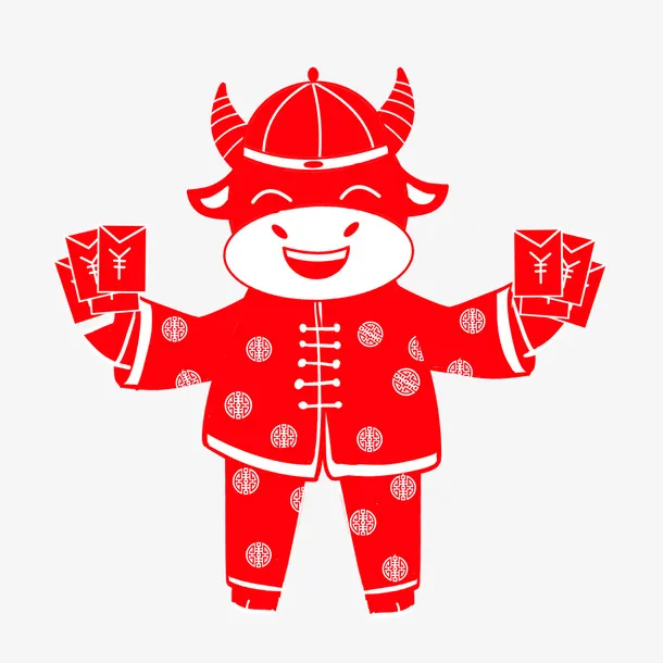 新年剪纸免抠
