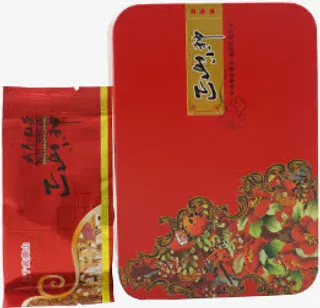 春天促销红色茶叶包装免抠
