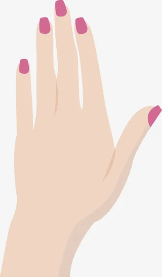 女人左手矢量图免抠