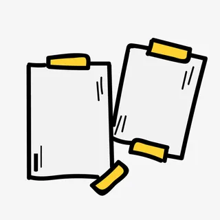 卡通白色纸张矢量图免抠