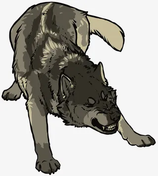 矢量龇牙的小狗免抠