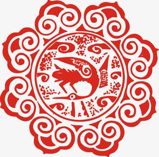 边框花纹剪纸免抠