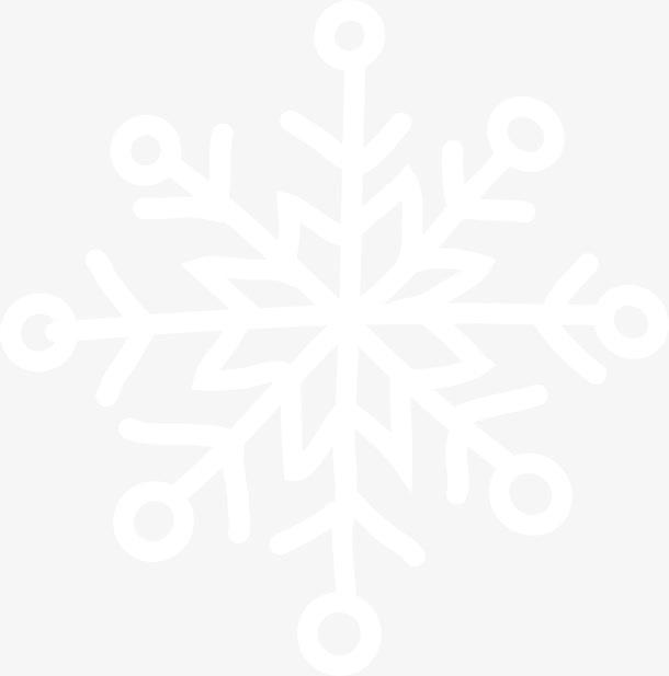 唯美白色雪花免抠
