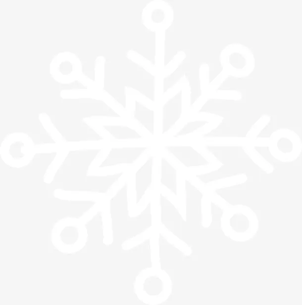 唯美白色雪花免抠