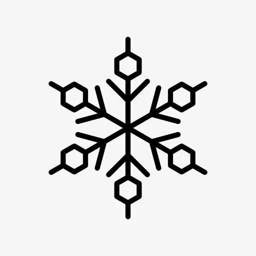 六角雪花符号图标免抠