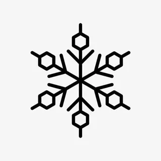 六角雪花符号图标免抠