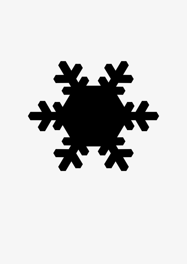 雪花黑 图案  元素免抠