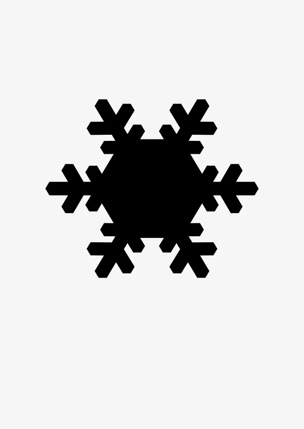 雪花黑 图案  元素免抠