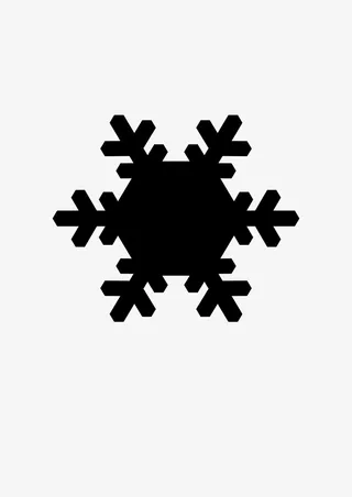 雪花黑 图案  元素免抠