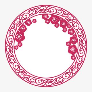 古风梅花的花环免抠