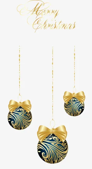 圣诞节铃铛挂饰素材免抠