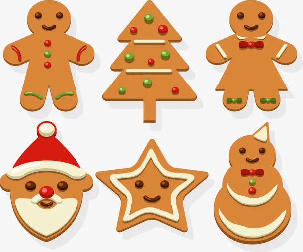 圣诞饼干人免抠