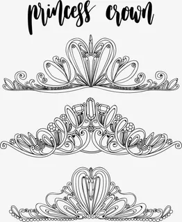 美丽的手绘王冠免抠