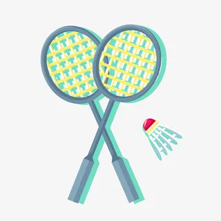 羽毛球拍背景装饰免抠漂浮花瓣元素