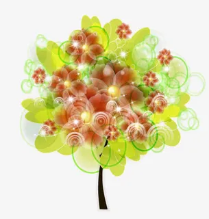 绿色梦幻树苗免抠