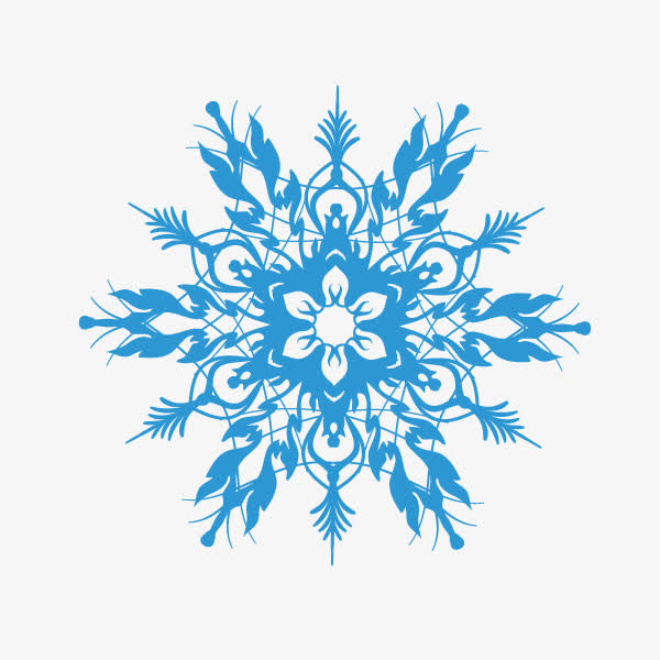 花纹底纹 雪花 装饰图案 淡蓝色免抠